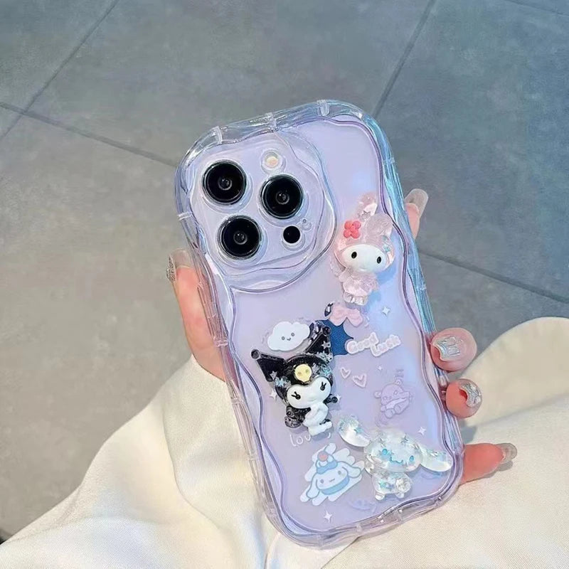 Cartoon Melody Kuromi Cinnamoroll 3D Case For OnePlus Nord N200 CE3 N300 CE4 N20 SE 4G Transparent TPU Phone Cover Cases