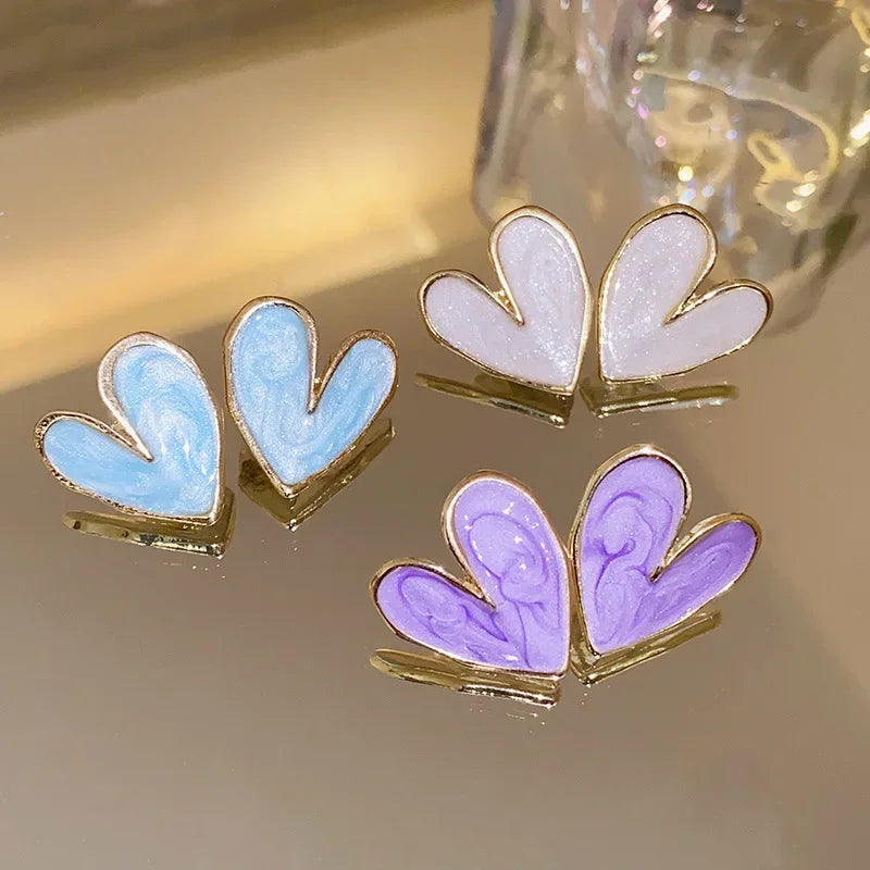 New Fashion love Heart Pearl Earrings for Women Sweet Elegant Temperament Drop Earring Trend Jewelry Accessories