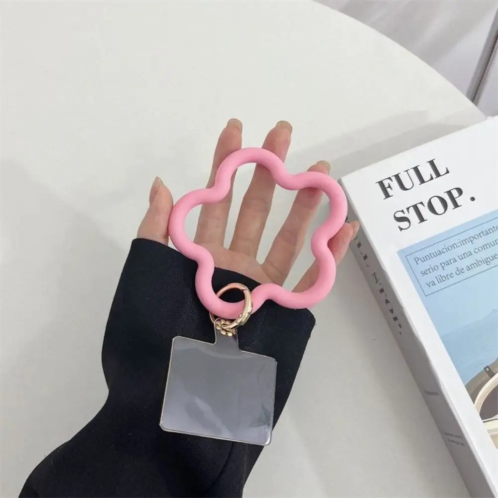 Silicone Mobile Phone Wristband Buckle Colorful Star Shaped Mobile Phone Straps Anti-fall Chain Phone Case Hanging Cord