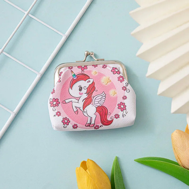 Women's Wallet Mini Unicorn Wallet Card Holder Case Coin Purse Clutch Change Bag Children's Wallets Change Holder Bags For Girls