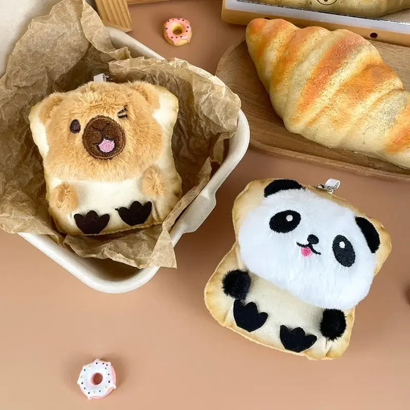 Delightfully Cute Panda Bread Plush Keychain; Soft Doll Pendant for Bag, Car, and Backpack; Amazing Gift for Children