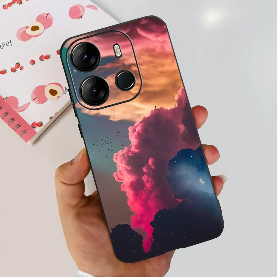 For Infinix Smart 7 HD Case Smart 7 Plus Soft Silicone Cover for Infinix Smart7 HD Capa Smart7hd Phone Cases Cute Dinosaur Funda
