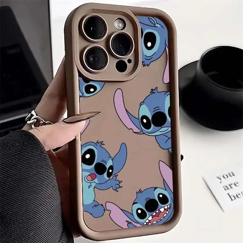 Stitch Casing For INFINIX SMART 8 7 6 Plus 5 NOTE 40 30 Pro 12 G96 5G TECNO SPARK 20 20C GO 2024 10 10C SMART8 Cartoon Soft Case