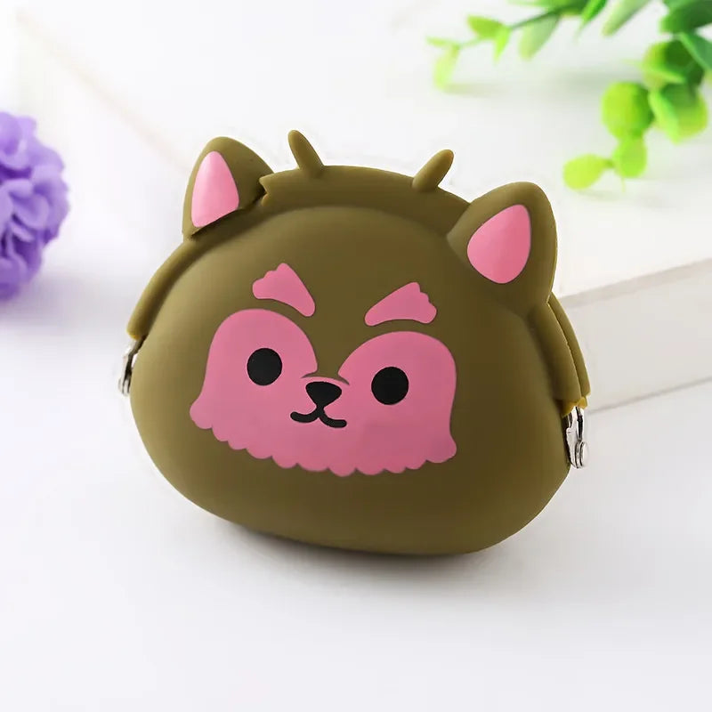 Fashion Coin Purse Cute Wallet for Children Mini Purse Soft Female Coin Bag Cartoon Silicone Clutch Bag Hasp Pouch Monedas Mujer