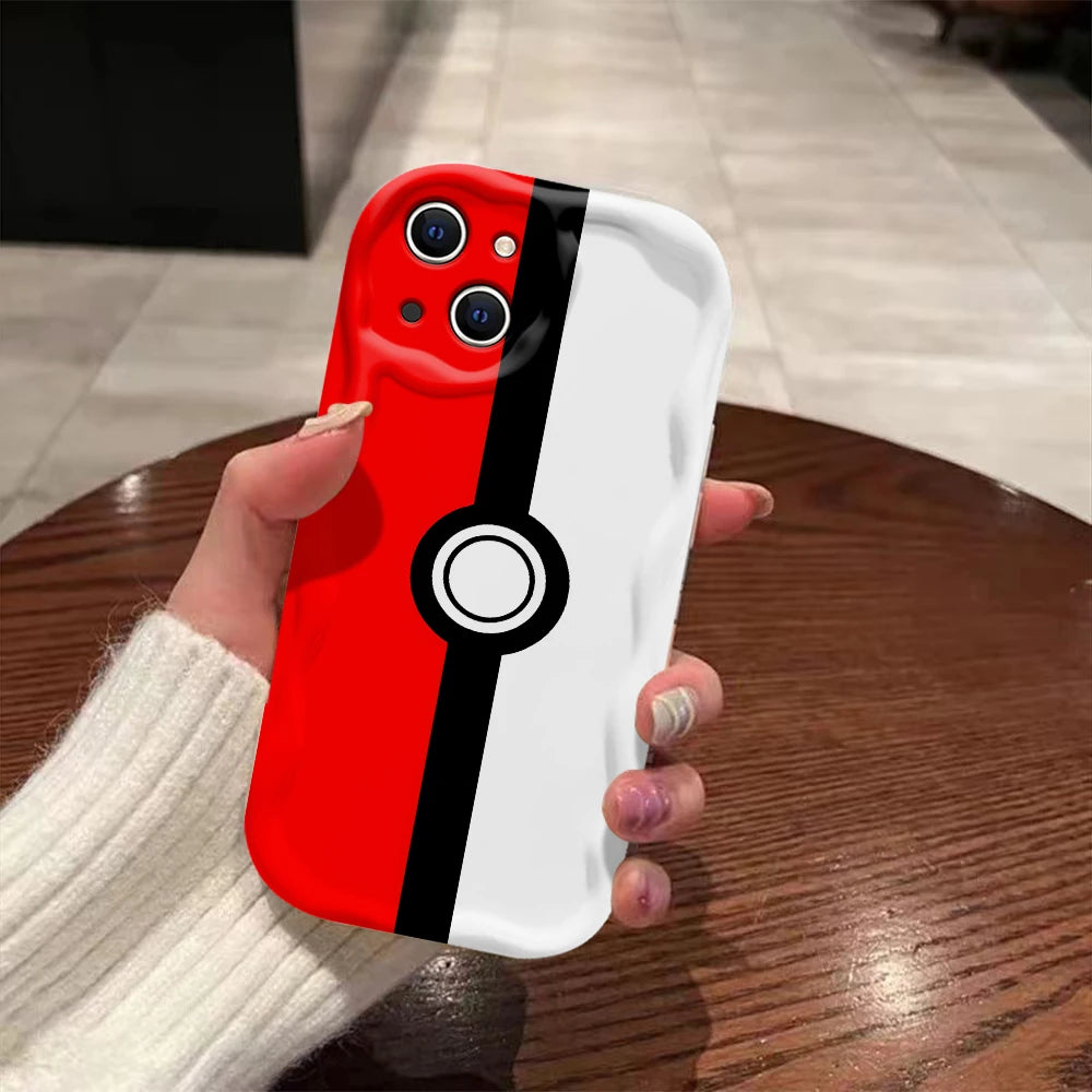 New Personality Pokémons Cute 3D Wave Case For OPPO Realme 12 11 10 9 8 7 7i 6 5 Pro Plus C67 C55 C31 C35 C11 C12 C15 C20 C21Y
