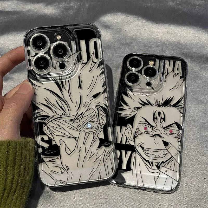 Anime Jujutsu Kaisen Cool Black Phone Case For TECNO CAMON 30 20 POVA 6 5 SPARK 10 Infinix Smart 8 7 Note Hot 40 30i 20i Pro 5G