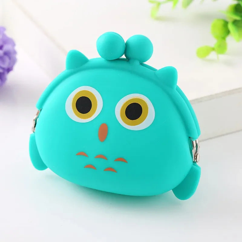 Fashion Coin Purse Cute Wallet for Children Mini Purse Soft Female Coin Bag Cartoon Silicone Clutch Bag Hasp Pouch Monedas Mujer