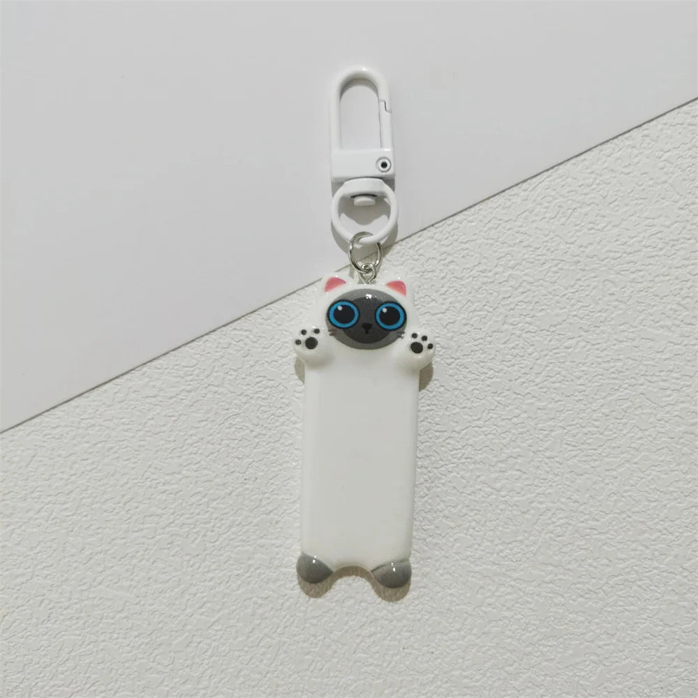 Kawaii Cartoon Cat Animal Backpack Pendants Key Chain Cute Seeking A Hug Cat Keychain Sweet Car Keyring for Children Gift