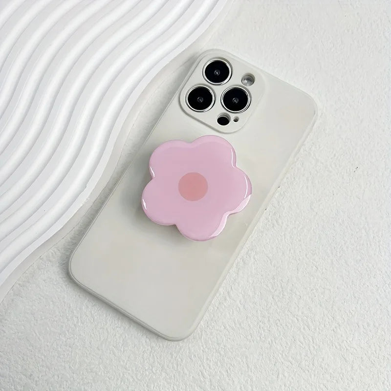 Clear Flower Folding Expandable Mobile Phone Grip Holder Socket Pocket Support for IPhone 16 Finger Ring Griptok Expanding Stand