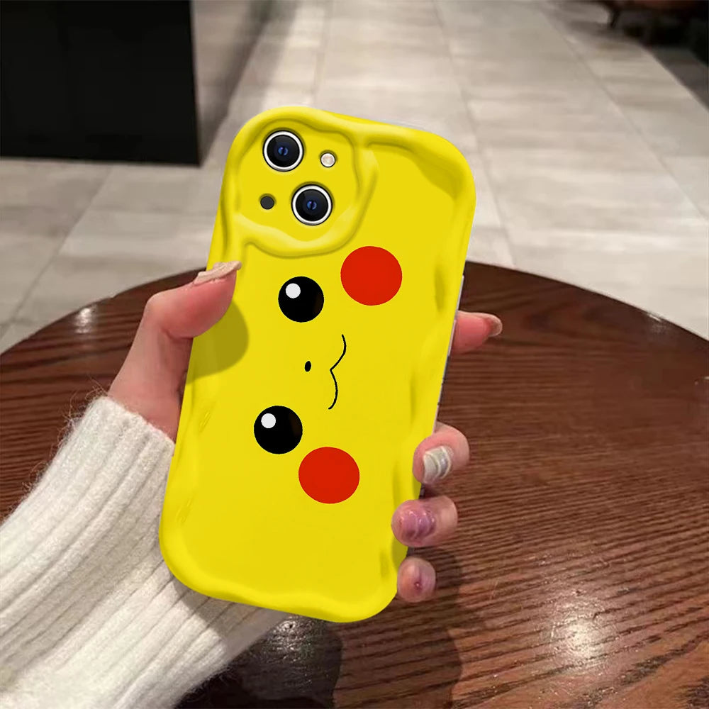 New Personality Pokémons Cute 3D Wave Case For OPPO Realme 12 11 10 9 8 7 7i 6 5 Pro Plus C67 C55 C31 C35 C11 C12 C15 C20 C21Y
