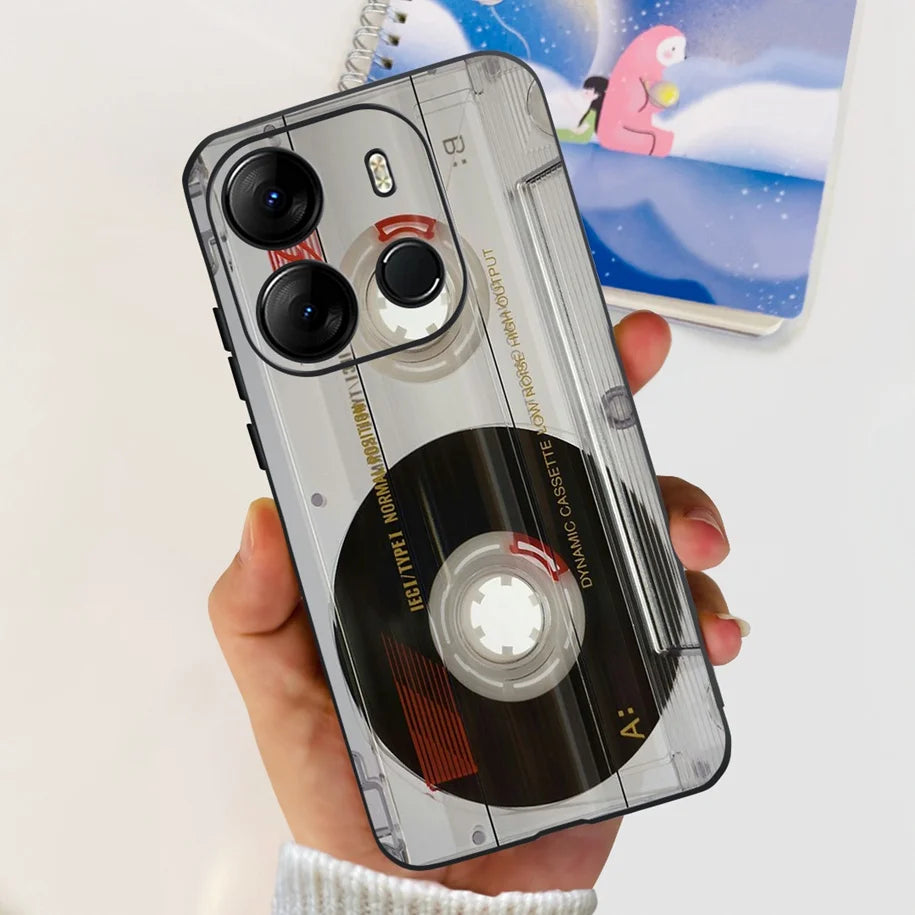 For Infinix Smart 7 HD Case Smart 7 Plus Soft Silicone Cover for Infinix Smart7 HD Capa Smart7hd Phone Cases Cute Dinosaur Funda