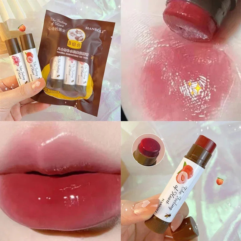 3 Colors/set Lipstick Lip Nourishing Lip Tint Lips Makeup Watery Lipgloss Lasting Moisturizing Colored Lip Balm Beauty Cosmetics