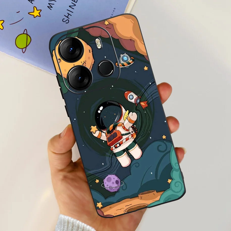 For Infinix Smart 7 HD Case Smart 7 Plus Soft Silicone Cover for Infinix Smart7 HD Capa Smart7hd Phone Cases Cute Dinosaur Funda