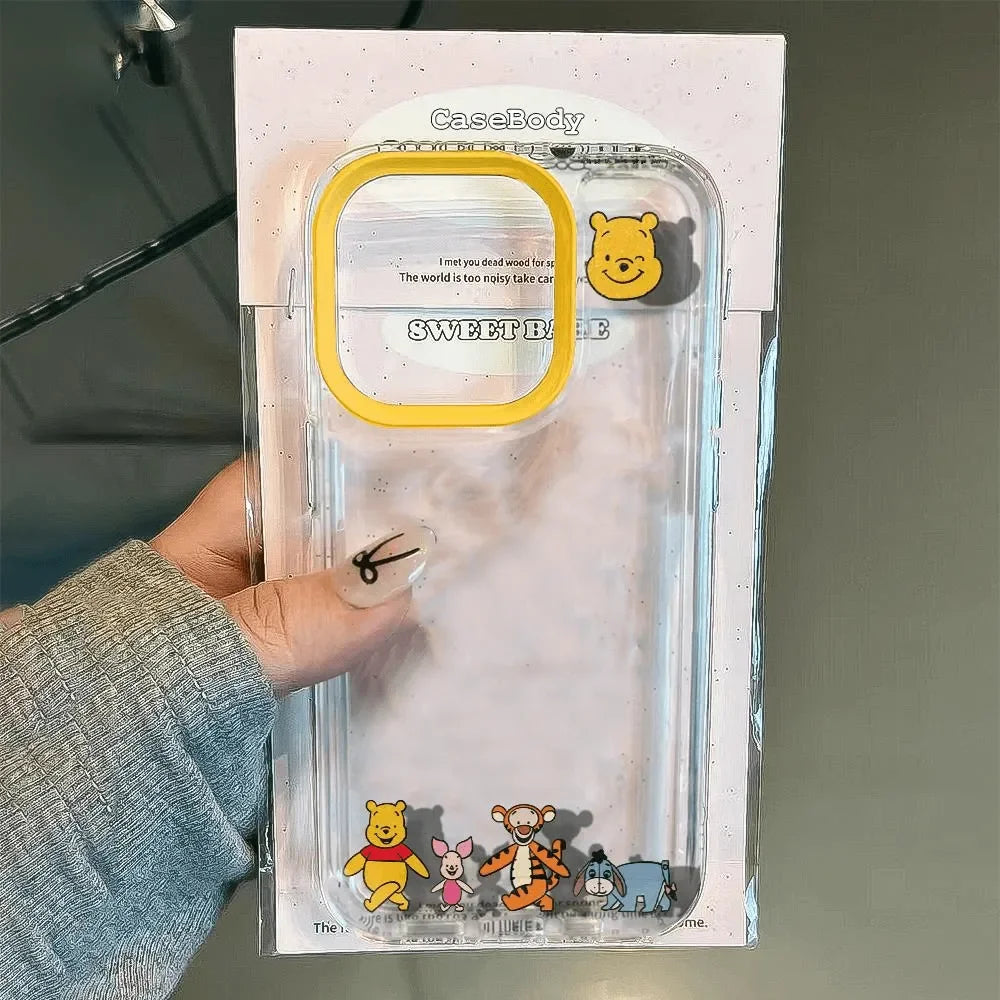 Cute Winnie The Pooh Friends Kawaii Phone Case For IPhone 15 14 12 13 11 Pro Max XR XS MAX 7 8 PLUS Y2K Cartoon Lovely Cover