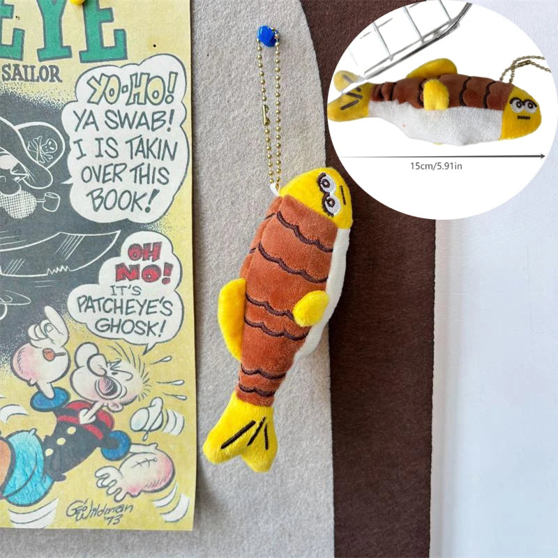 Cute Cartoon Fruit Juicer Plush Toy Keychain Funny Drawstring Rotating Stuffed Doll Keychain Creative Backpack Decoration Gifts