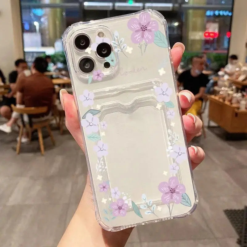 Case for Samsung Galay A55 A54 A14 A24 A34 A15 A25 A06 S24 S25 Ultra S22 Plus S23 S21 FE Cherry Fruit Card Holder Slot Bag Cover
