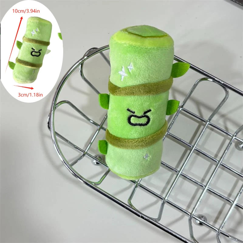 Cute Cartoon Fruit Juicer Plush Toy Keychain Funny Drawstring Rotating Stuffed Doll Keychain Creative Backpack Decoration Gifts