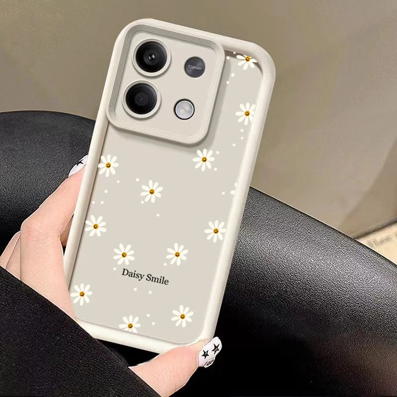 Phone Case for Xiaomi Redmi Note 13 12 Pro Plus 4G 5G 13C 12C Turbo 3 11 11S 10 10S 12S Shockproof Cover, Daisy Flowers