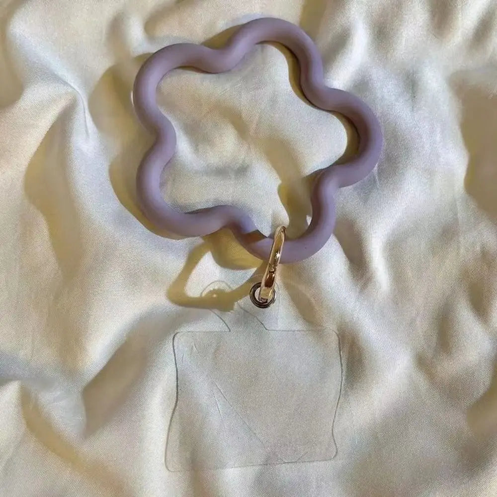 Silicone Mobile Phone Wristband Buckle Colorful Star Shaped Mobile Phone Straps Anti-fall Chain Phone Case Hanging Cord