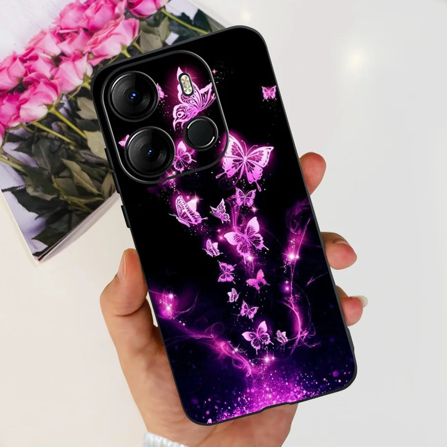 For Infinix Smart 7 HD Case Smart 7 Plus Soft Silicone Cover for Infinix Smart7 HD Capa Smart7hd Phone Cases Cute Dinosaur Funda