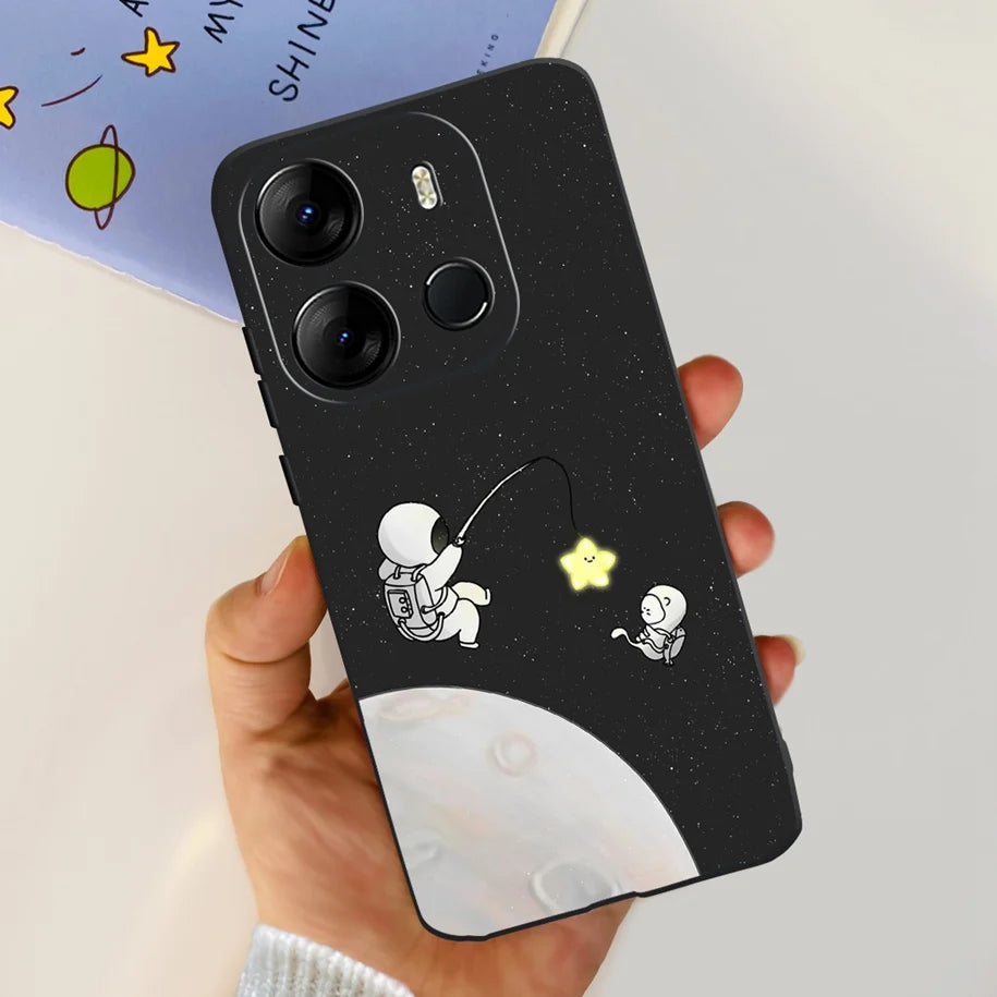 For Infinix Smart 7 HD Case Smart 7 Plus Soft Silicone Cover for Infinix Smart7 HD Capa Smart7hd Phone Cases Cute Dinosaur Funda