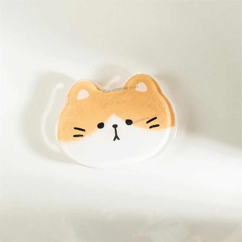 Korean Cute Funny Cat Grip Tok Griptok Phone Stand Holder Support For iPhone 15 Samsung Huawei Universal Accessories Holder Ring