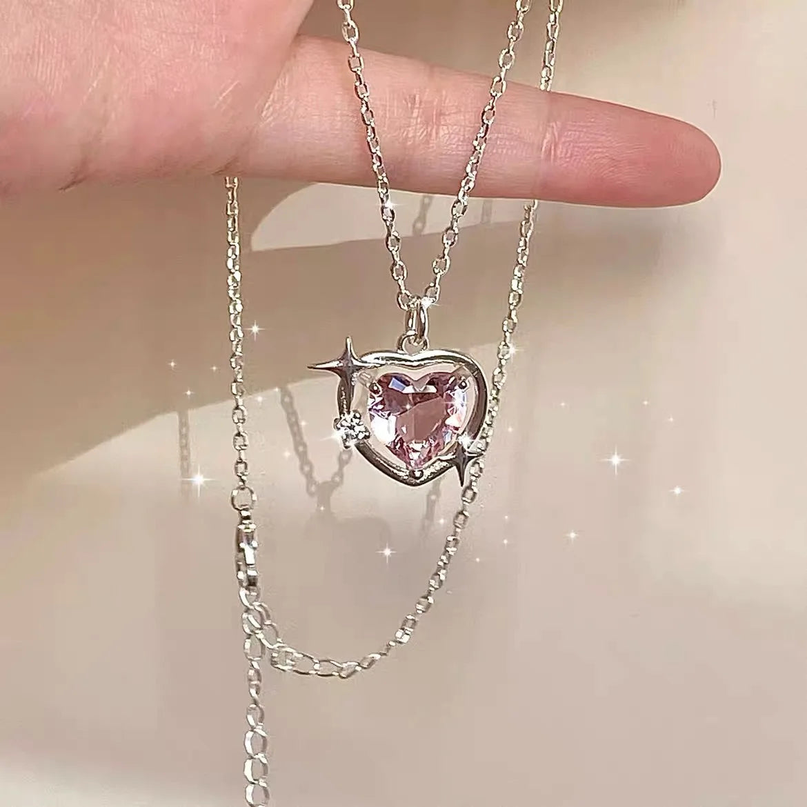 Kiss Jewelry Y2K Fairy Moon Star Chokers Necklace for Women Girls Colorful Glazed Stone Korean Fashion Pendant Necklaces Gift