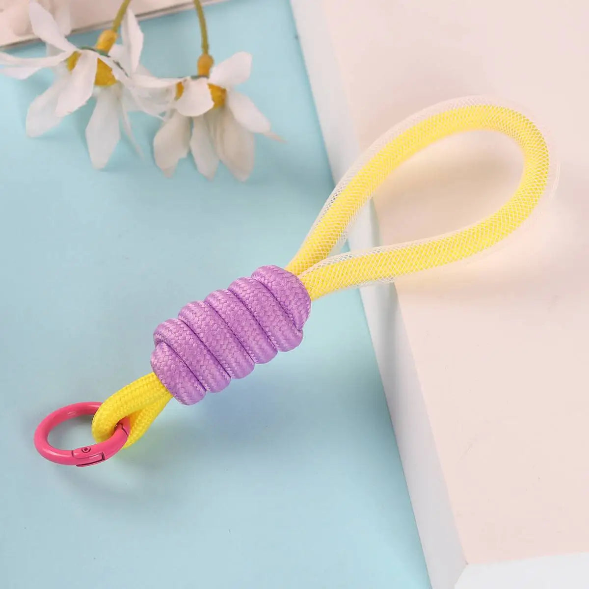 Phone Anti-lost Lanyard Key Short Wrist Pendant Colorful Macaron Round Bead Pendant Women's Hand-held Chain Mobile Phone Lanyard
