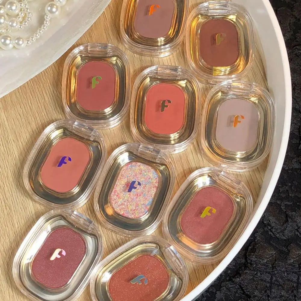 Smooth Monochrome Eyeshadow Waterproof Glitter Matte Eyeshadow Palette Long Lasting Low Saturation Eye Cosmetics Women