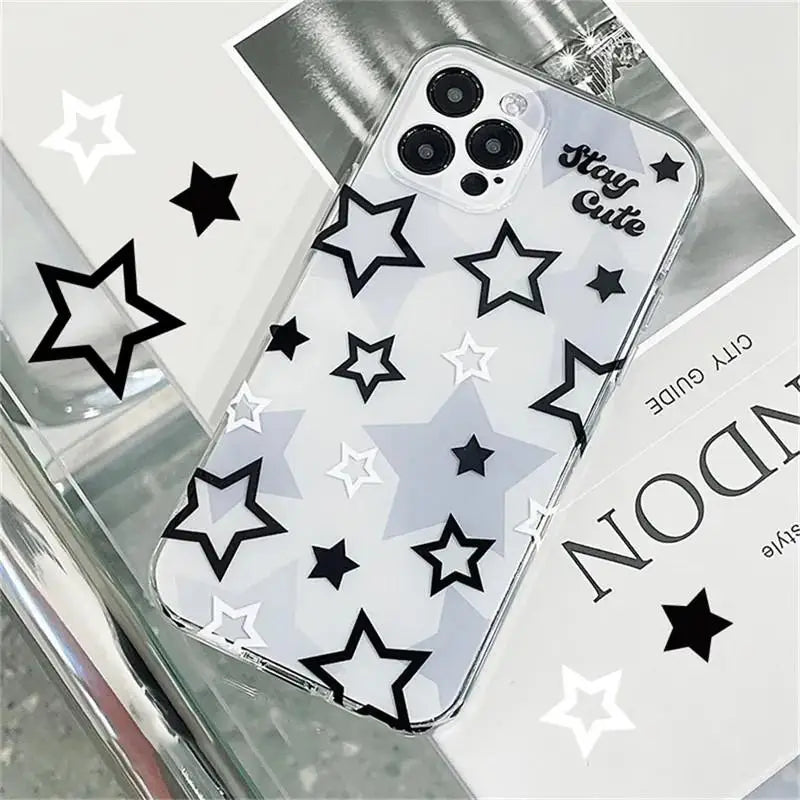 Korean Cute Star Case for Infinix Note 30 Pro 30i 12 30 VIP Hot 30 Play 40 Pro Tecno Spark 10 20 Pro POVA 2 3 4 Camon 20 19 30