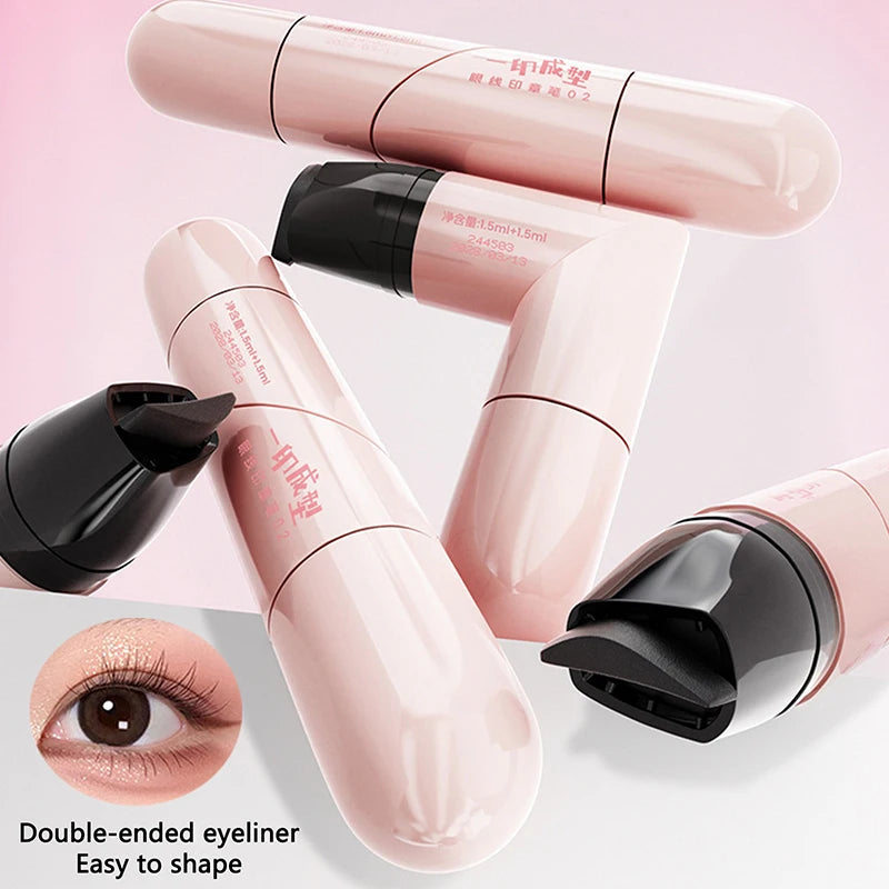 Eyeliner Stamp Integrated Eyeliner Stamp Precise Outline Signet Long-Lasting Eyeliner Liquid Pen Makeup Cosmetics