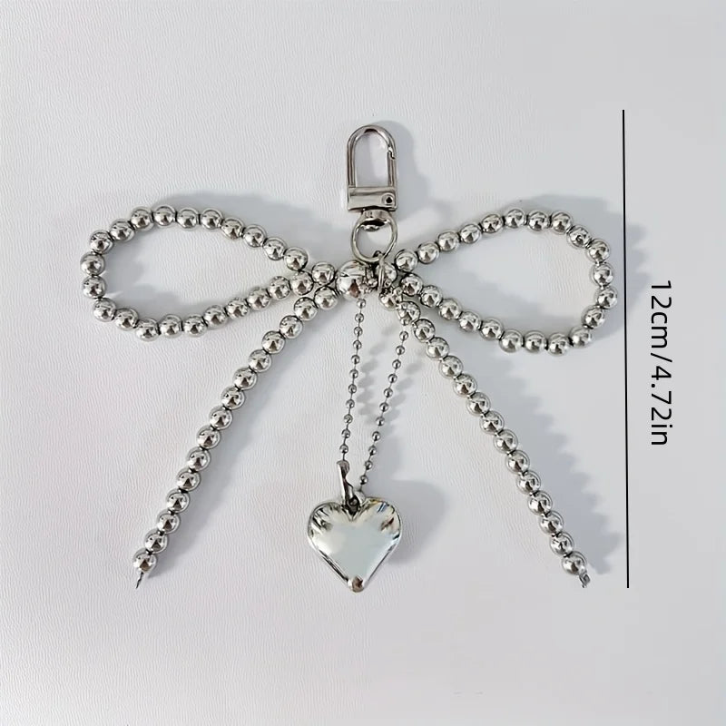INS Wind Sweet Pearl Bow Bag Pendant Love Pendant Phone Pendant Girl Heart Phone Chain