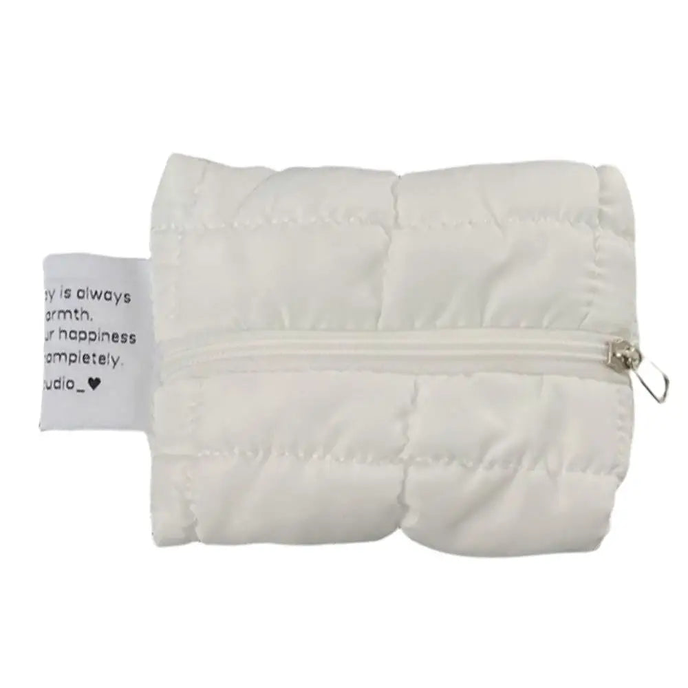 2025 Cute Mini Change Storage Bag Solid Color Cloud Pleated Coin Purse Portable Women's Earphone Coins Keys Wallet Cosmetic Bag