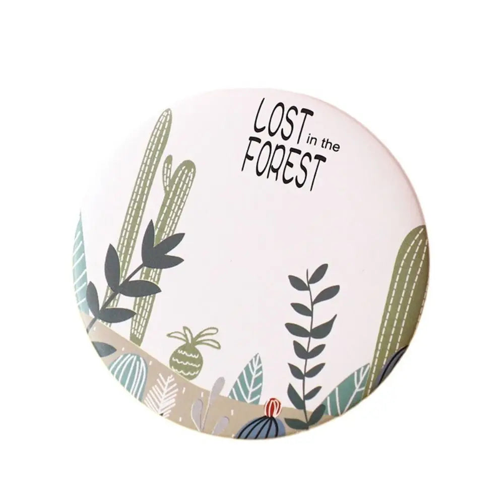 Cute Cartoon Dog Strawberry Panda Letter Small Makeup Mirror Portable Women Girls Makeup Round Mirror Compact Single-sided