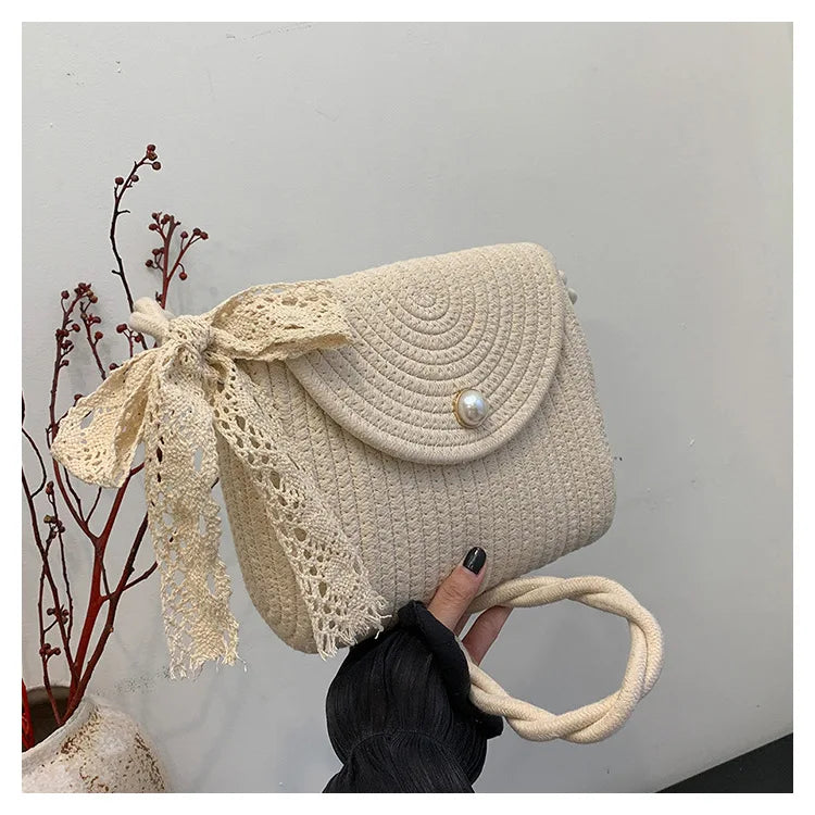 Luxury Straw Large Capacity Tote Bag Summer Beach Women Shoulder Bags Handmade Woven Bag Top-Handle Raffia Boho Woven Women Bags