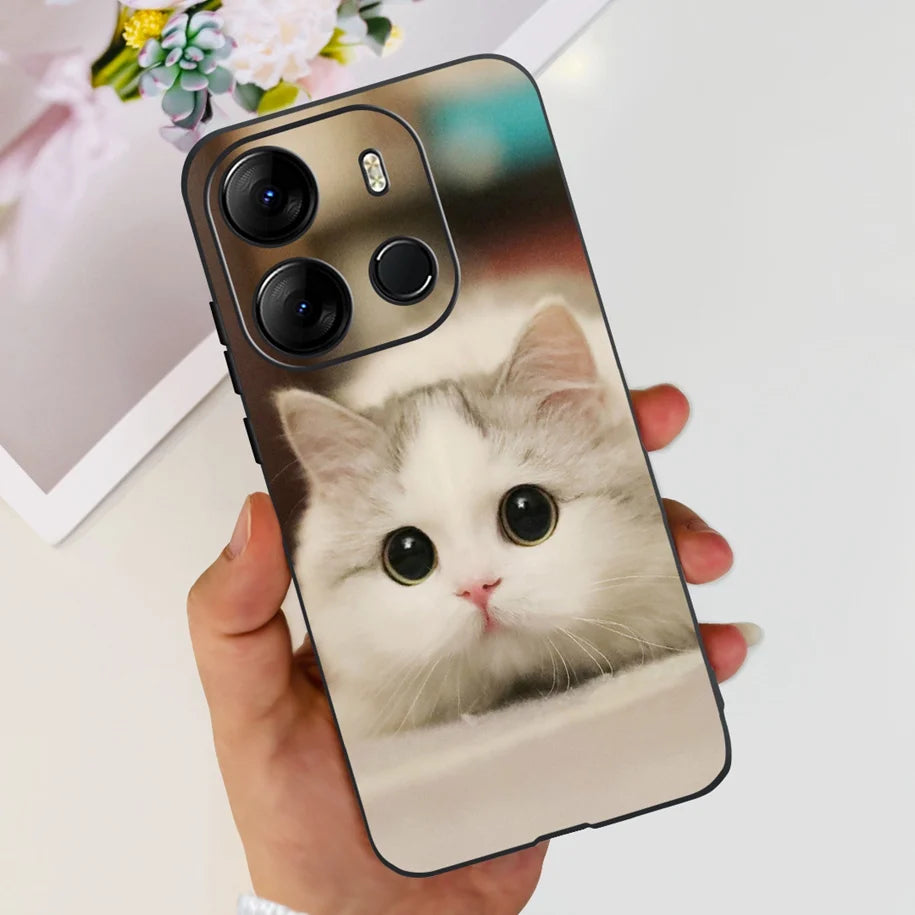 For Infinix Smart 7 HD Case Smart 7 Plus Soft Silicone Cover for Infinix Smart7 HD Capa Smart7hd Phone Cases Cute Dinosaur Funda