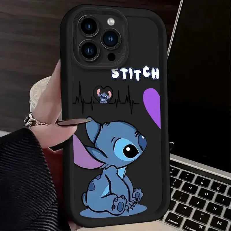 Stitch Casing For INFINIX SMART 8 7 6 Plus 5 NOTE 40 30 Pro 12 G96 5G TECNO SPARK 20 20C GO 2024 10 10C SMART8 Cartoon Soft Case