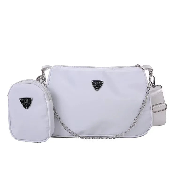 Fashionable and Popular Summer Korean Bag Women's Bag Versatile Two-piece Package Fashion Chain One Shoulder Cross Body Bag