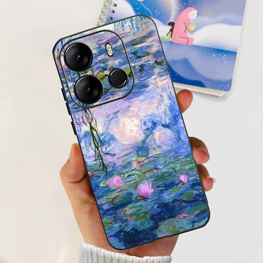 For Infinix Smart 7 HD Case Smart 7 Plus Soft Silicone Cover for Infinix Smart7 HD Capa Smart7hd Phone Cases Cute Dinosaur Funda