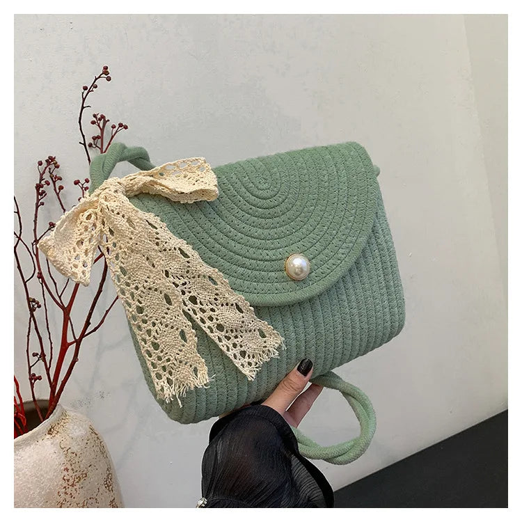 Luxury Straw Large Capacity Tote Bag Summer Beach Women Shoulder Bags Handmade Woven Bag Top-Handle Raffia Boho Woven Women Bags