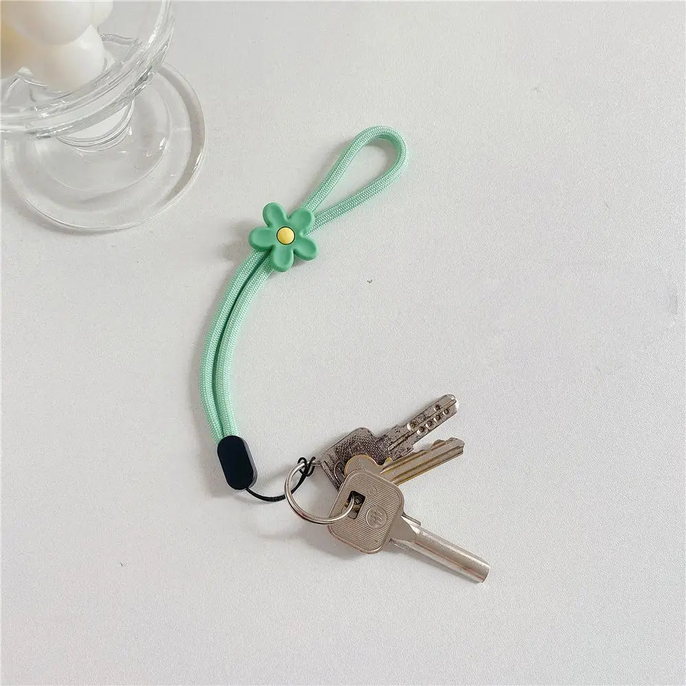 Strap Hanging Rope Phone Charms Keys Short Rope Mobile Phone Lanyard Wrist Hand Lanyard Phone Hanging Rope Flowers Phone Strap