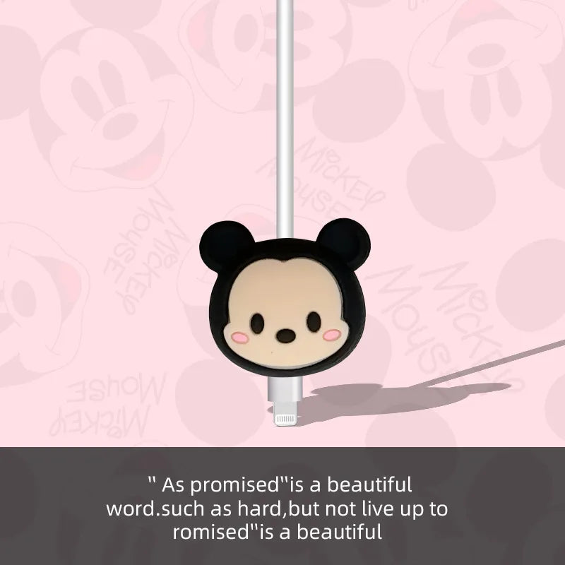 1pc Kawaii Hello Kitty Kuromi MyMelody Sanrios Data Cable Protective Cover Cute Cartoon Soft USB Charger Anti-break Cable Sleeve