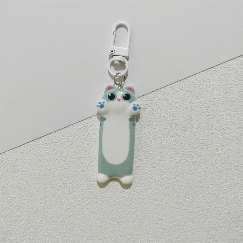 Kawaii Cartoon Cat Animal Backpack Pendants Key Chain Cute Seeking A Hug Cat Keychain Sweet Car Keyring for Children Gift