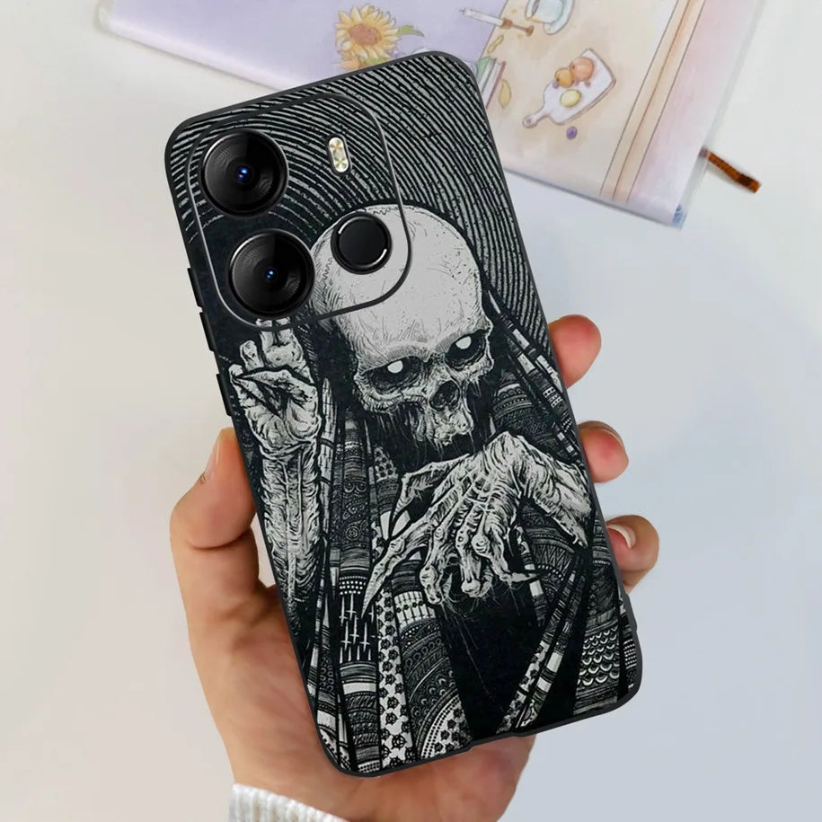 For Infinix Smart 7 HD Case Smart 7 Plus Soft Silicone Cover for Infinix Smart7 HD Capa Smart7hd Phone Cases Cute Dinosaur Funda