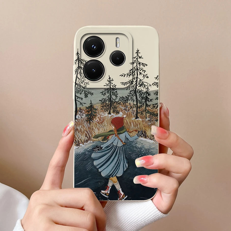 Case For Redmi Note 14 Pro Plus 4G 5G Pretty Sweet Girls Silicone Soft Protective Cover For RedmiNote14 14Pro Plus Fundas Bumper