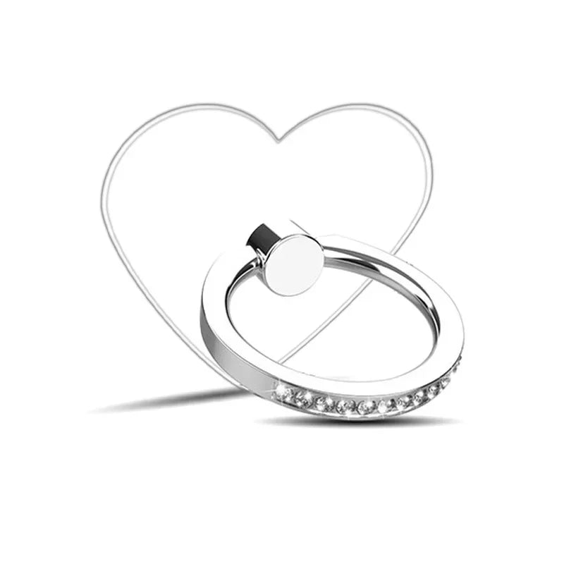 Transparent Finger Ring Holder Diamond Ring Phone Stand Holder for Cellphone Finger Grip Rotatable Phone Support Mount Accessory