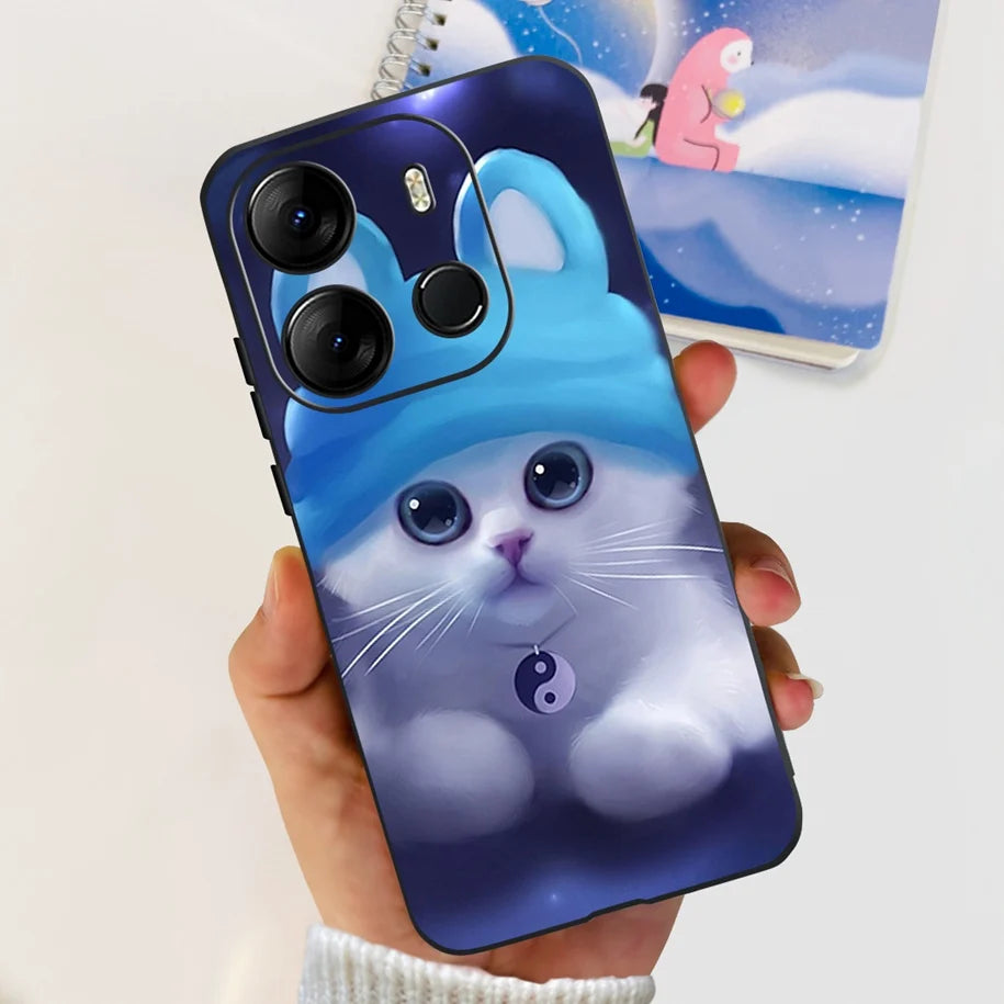For Infinix Smart 7 HD Case Smart 7 Plus Soft Silicone Cover for Infinix Smart7 HD Capa Smart7hd Phone Cases Cute Dinosaur Funda