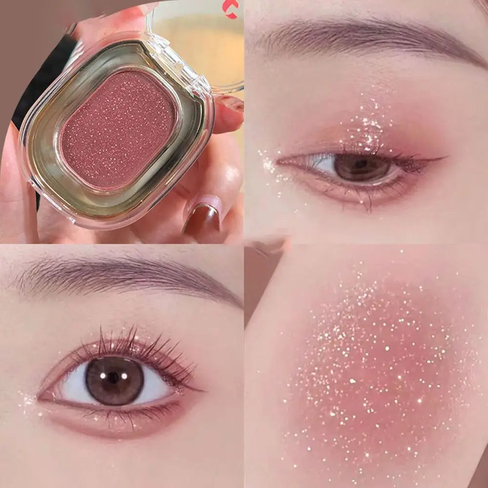 Smooth Monochrome Eyeshadow Waterproof Glitter Matte Eyeshadow Palette Long Lasting Low Saturation Eye Cosmetics Women