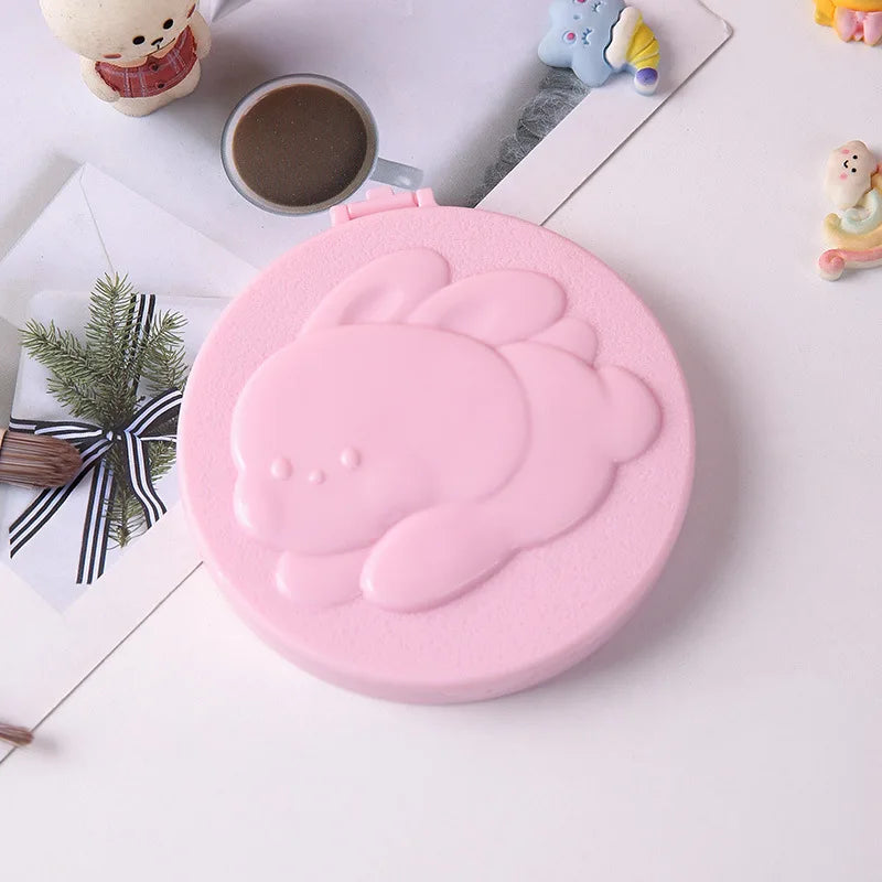 Makeup Mirror Comb Set Portable Rabbit - Shaped Compact Mini Mirror Cute Pocket Mirror
