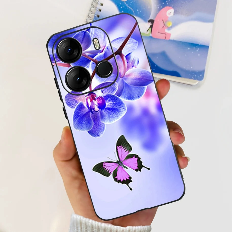 For Infinix Smart 7 HD Case Smart 7 Plus Soft Silicone Cover for Infinix Smart7 HD Capa Smart7hd Phone Cases Cute Dinosaur Funda